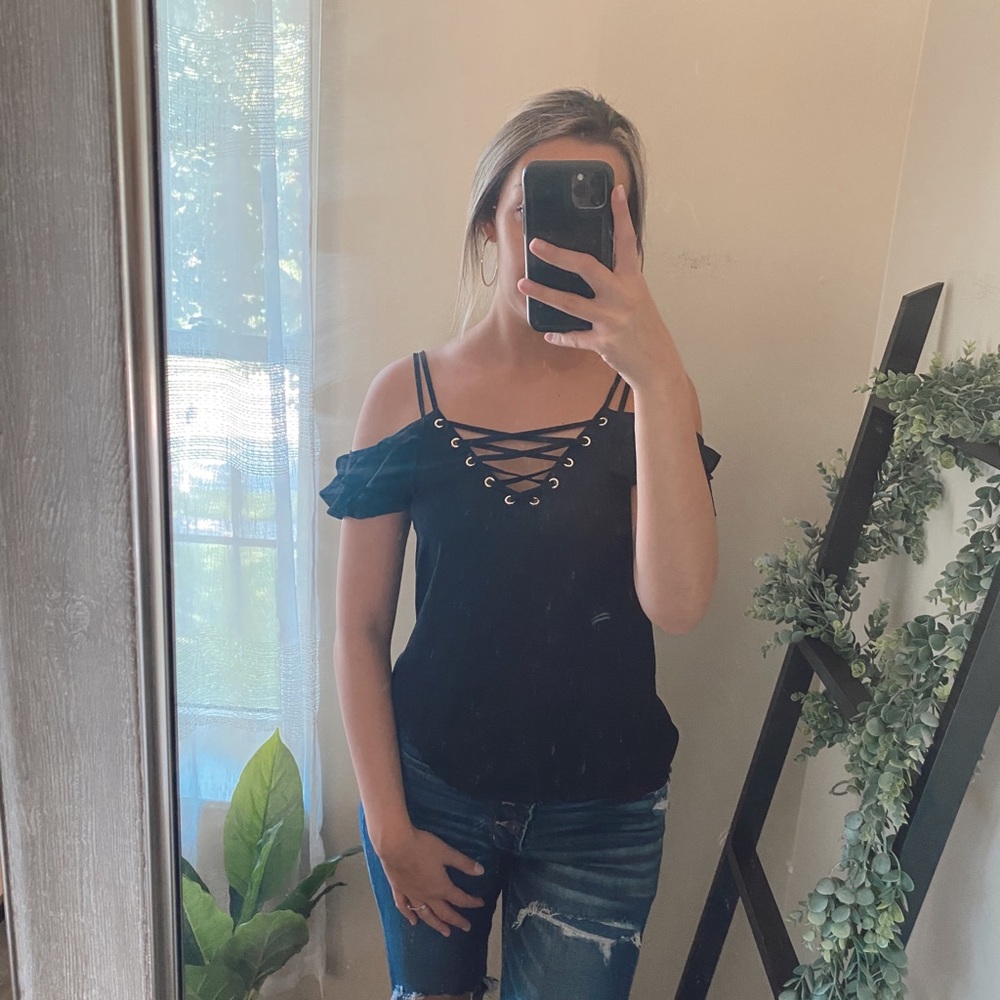 Express Black Blouse